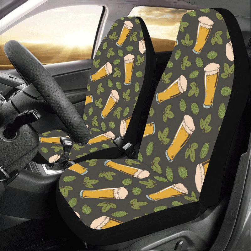 Beer Iris Pattern Print Design 02 Car Seat Covers (Set of 2)-JORJUNE.COM