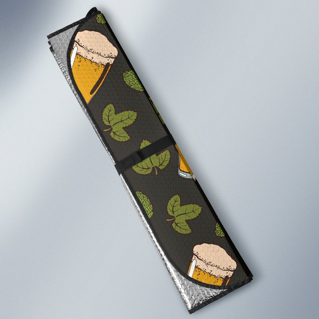 Beer Iris Pattern Print Design 02 Car Sun Shade-JORJUNE.COM