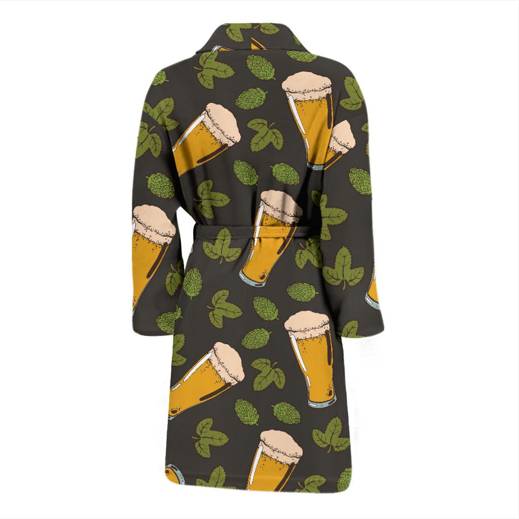 Beer Iris Pattern Print Design 02 Men Bathrobe-JORJUNE.COM