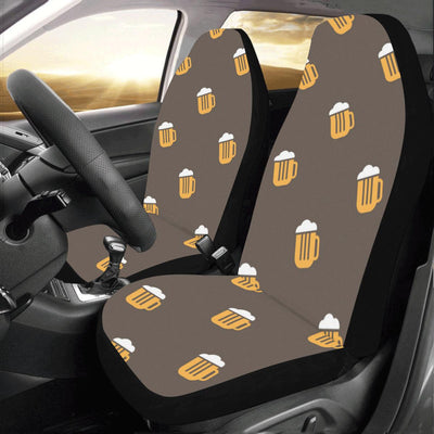 Beer Pattern Print Design 01 Car Seat Covers (Set of 2)-JORJUNE.COM