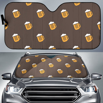 Beer Pattern Print Design 01 Car Sun Shade-JORJUNE.COM