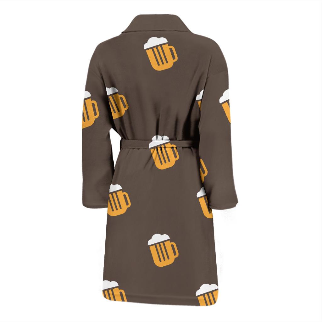 Beer Pattern Print Design 01 Men Bathrobe-JORJUNE.COM