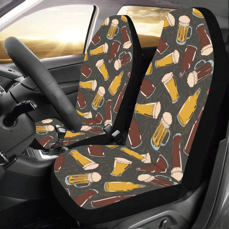 Beer Pattern Print Design 03 Car Seat Covers (Set of 2)-JORJUNE.COM