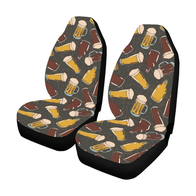 Beer Pattern Print Design 03 Car Seat Covers (Set of 2)-JORJUNE.COM