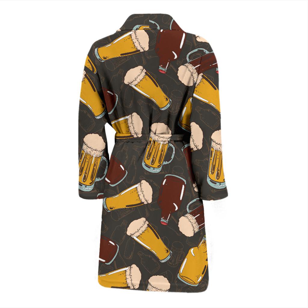 Beer Pattern Print Design 03 Men Bathrobe-JORJUNE.COM