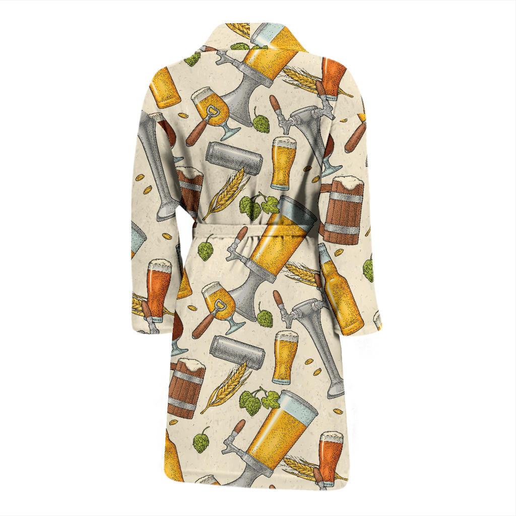 Beer Pattern Print Design 05 Men Bathrobe-JORJUNE.COM