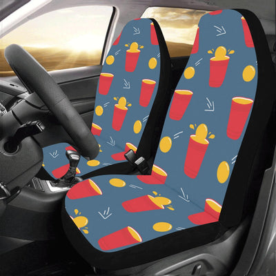 Beer Pong Pattern Print Design 02 Car Seat Covers (Set of 2)-JORJUNE.COM