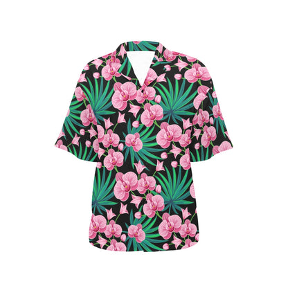 Orchid Pink Pattern Print Design OR06 Women's Hawaiian Shirt