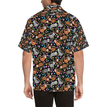 Sloth Print Design LKS306 Men's Hawaiian Shirt