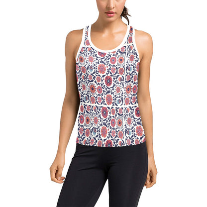 Suzani Print Design LKS304 Women's Racerback Tank Top