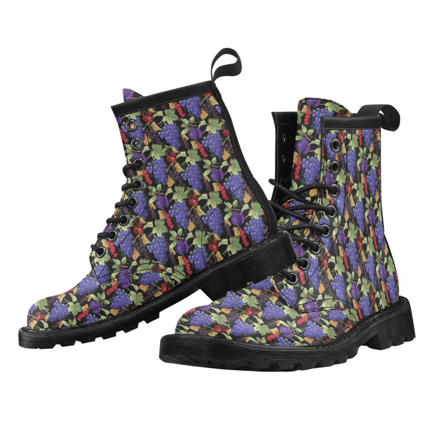 Grape Pattern Print Design GP05 Women's Boots