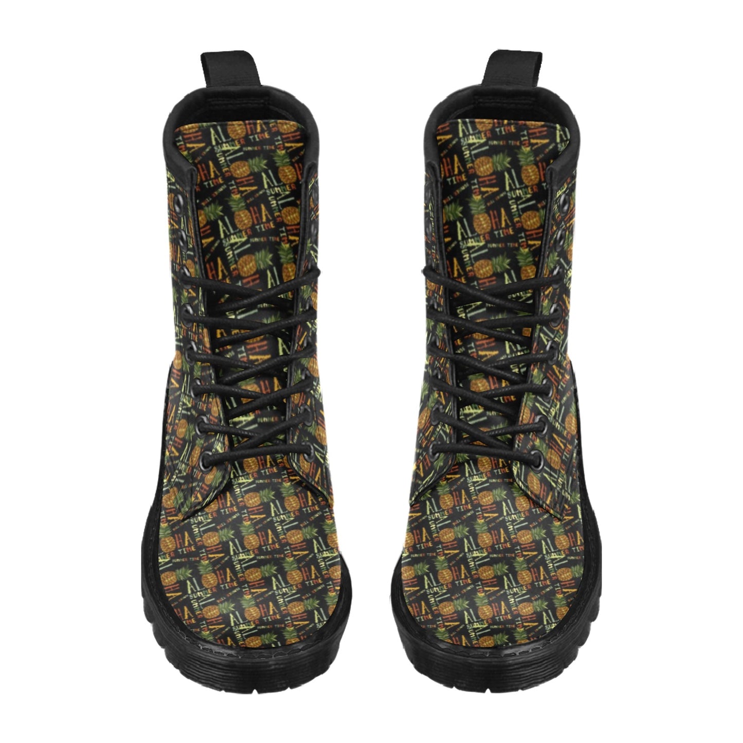 Aloha Hawaii Time Design Themed Print Women's Boots
