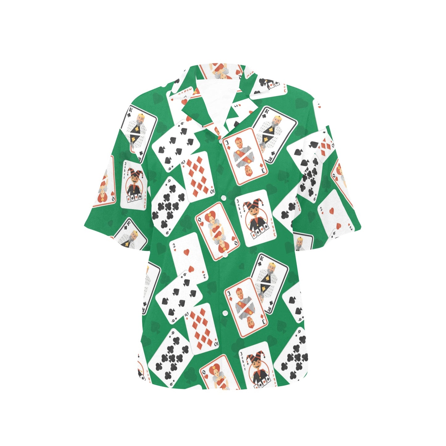 Poker Cards Pattern Print Design A03 Women's Hawaiian Shirt