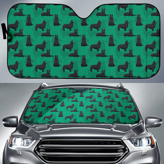 Belgian Sheepdog Pattern Print Design 01 Car Sun Shade-JORJUNE.COM