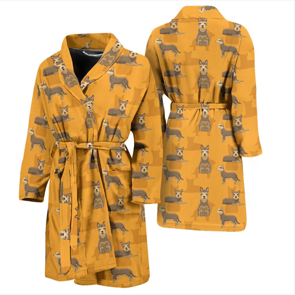 Berger Picard Pattern Print Design 01 Men Bathrobe-JORJUNE.COM