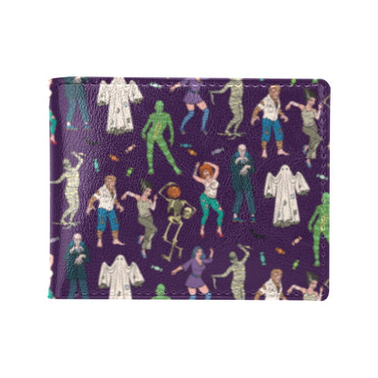 Creepy Zombie Print Design LKS302 Men's ID Card Wallet