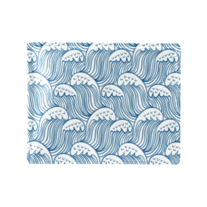 Wave Print Design LKS306 Men's ID Card Wallet