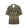 Gold Aztec Tribal Women's Hawaiian Shirt