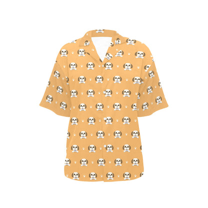 Shih Tzu Print Design LKS303 Women's Hawaiian Shirt