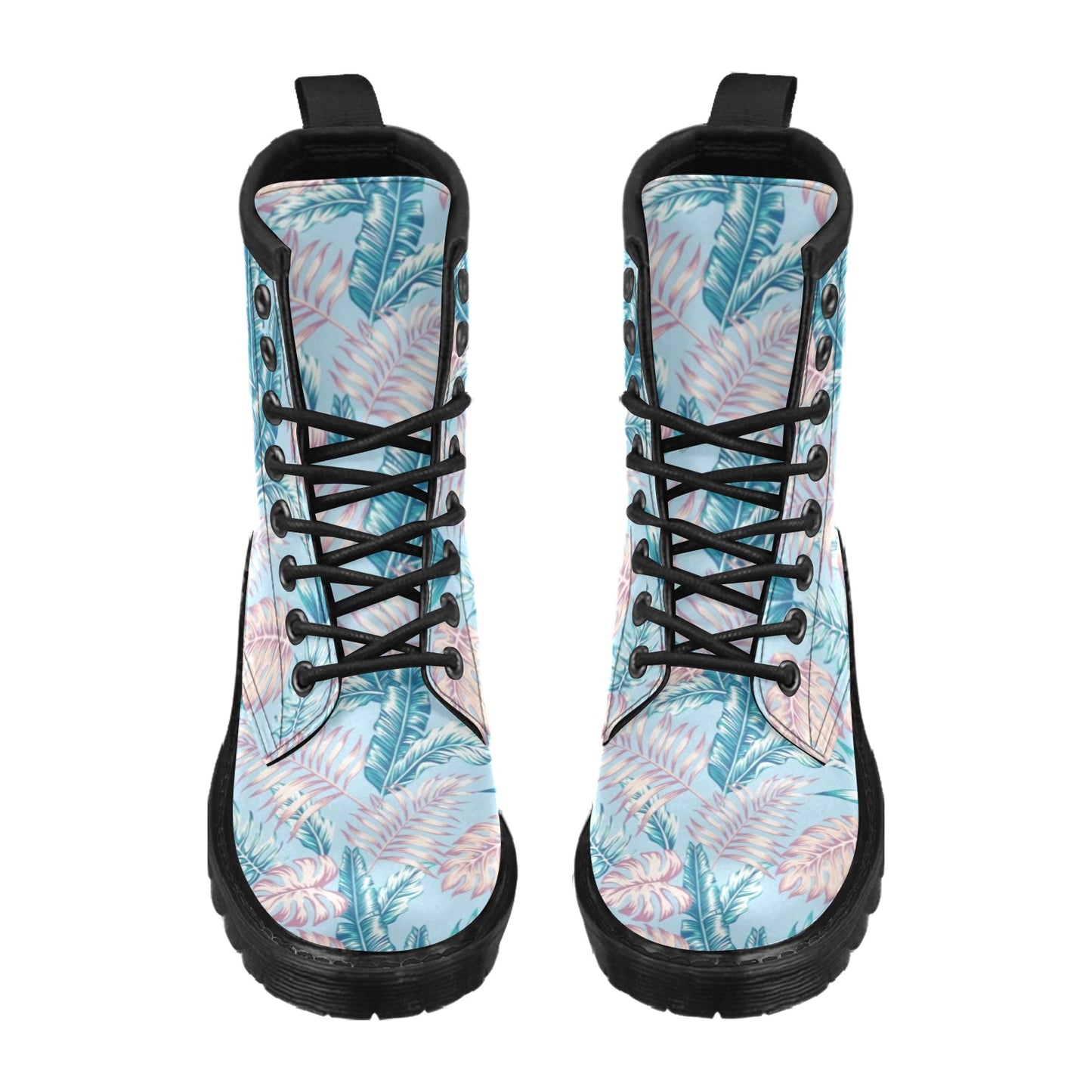 Tropical Flower Pattern Print Design TF01 Women's Boots