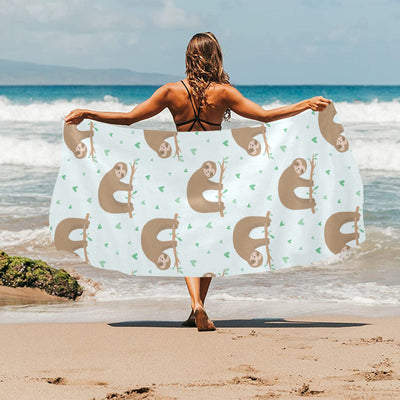 Sloth Print Design LKS308 Beach Towel 32" x 71"