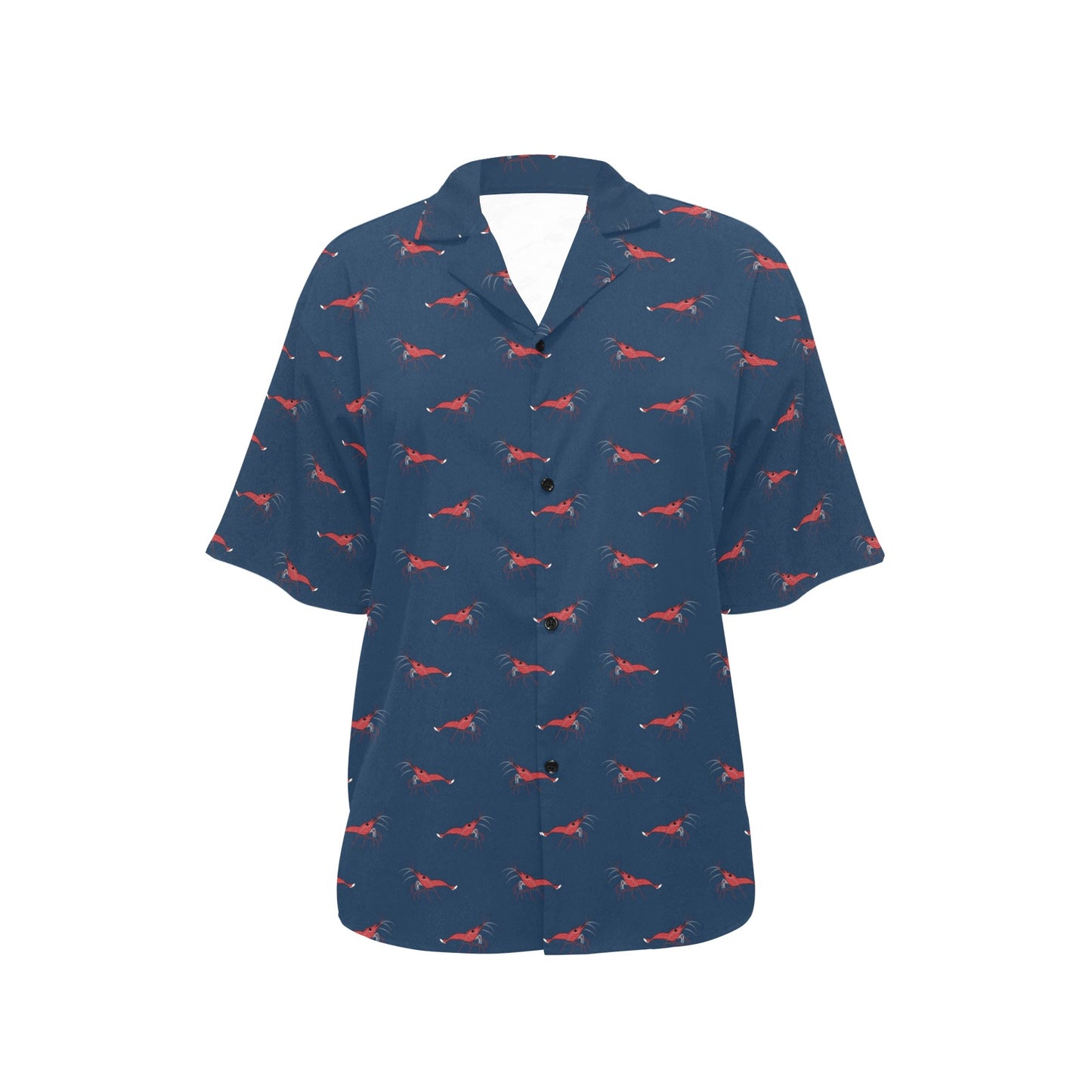 Shrimp Print Design LKS305 Women's Hawaiian Shirt