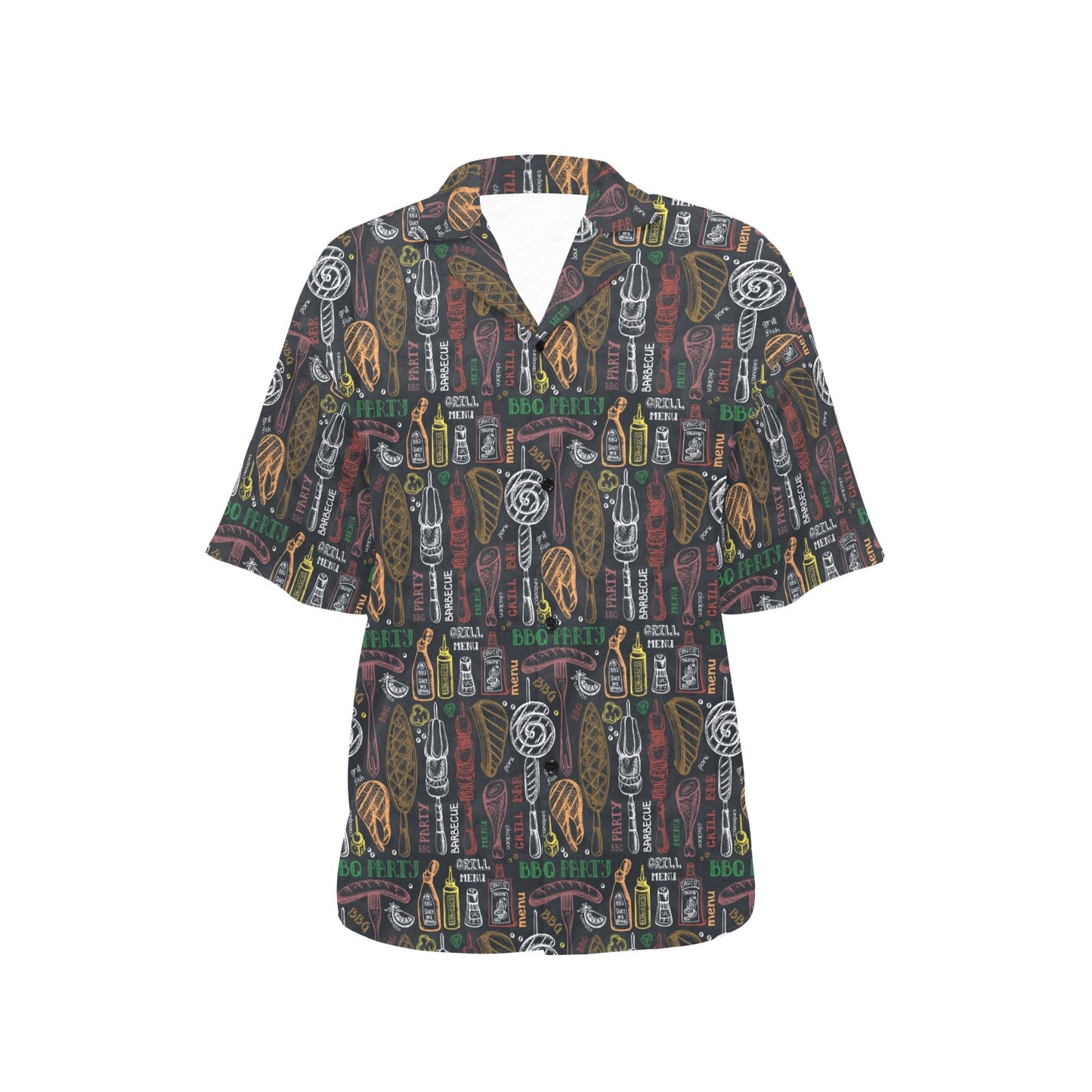 Barbecue Pattern Print Design 03 Women's Hawaiian Shirt
