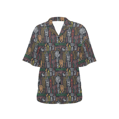 Barbecue Pattern Print Design 03 Women's Hawaiian Shirt