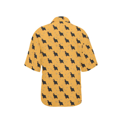 Cocker Pattern Print Design 01 Women's Hawaiian Shirt