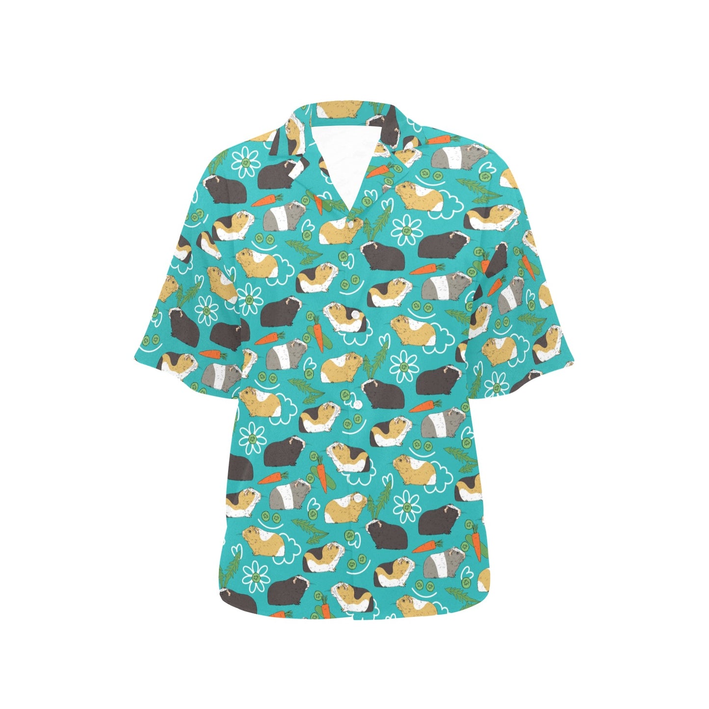 Guinea Pig Print Design LKS402 Women's Hawaiian Shirt