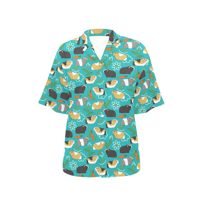 Guinea Pig Print Design LKS402 Women's Hawaiian Shirt
