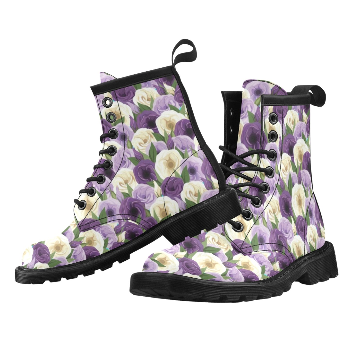 Lisianthus Pattern Print Design LT01 Women's Boots