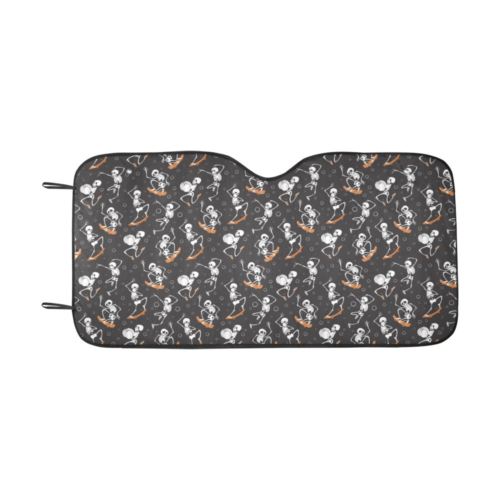 Skateboard With Skeleton Print Design LKS303 Car front Windshield Sun Shade