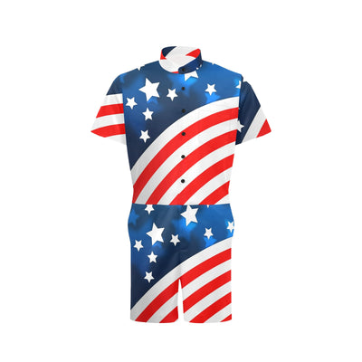 American flag Style Men's Romper