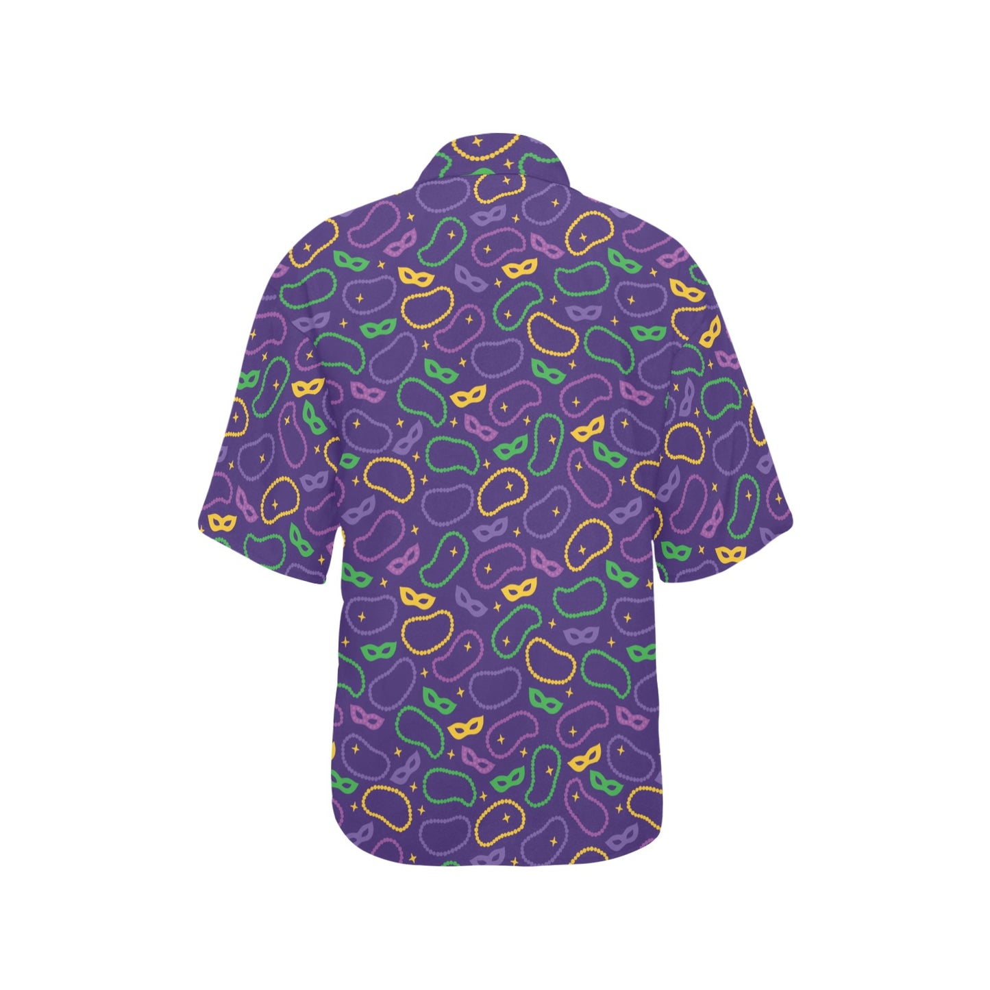 Mardi Gras Pattern Print Design 04 Women's Hawaiian Shirt