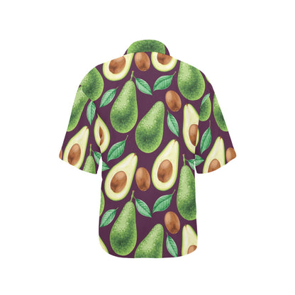 Avocado Pattern Print Design AC08 Women's Hawaiian Shirt