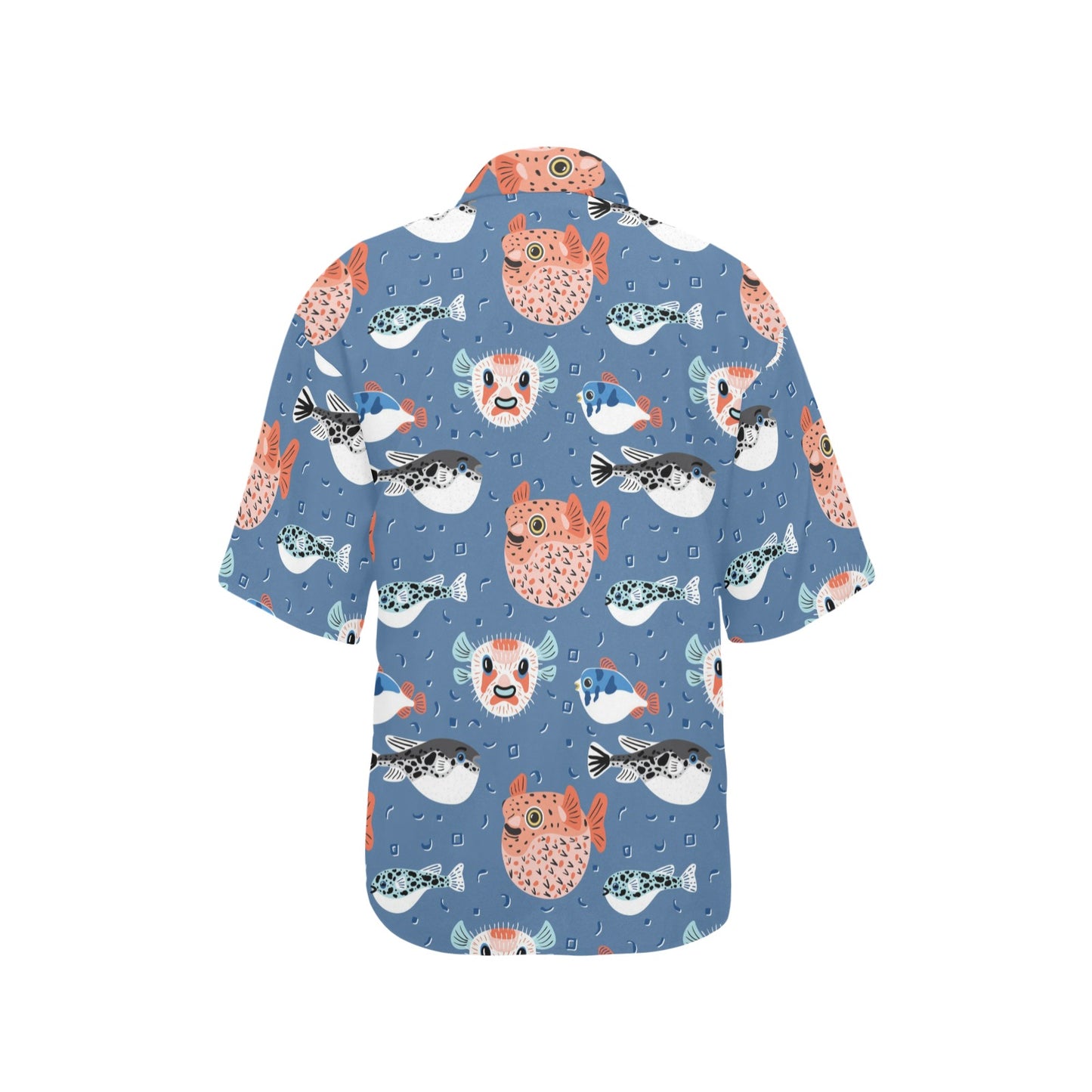 Fugu Pattern Print Design 02 Women's Hawaiian Shirt