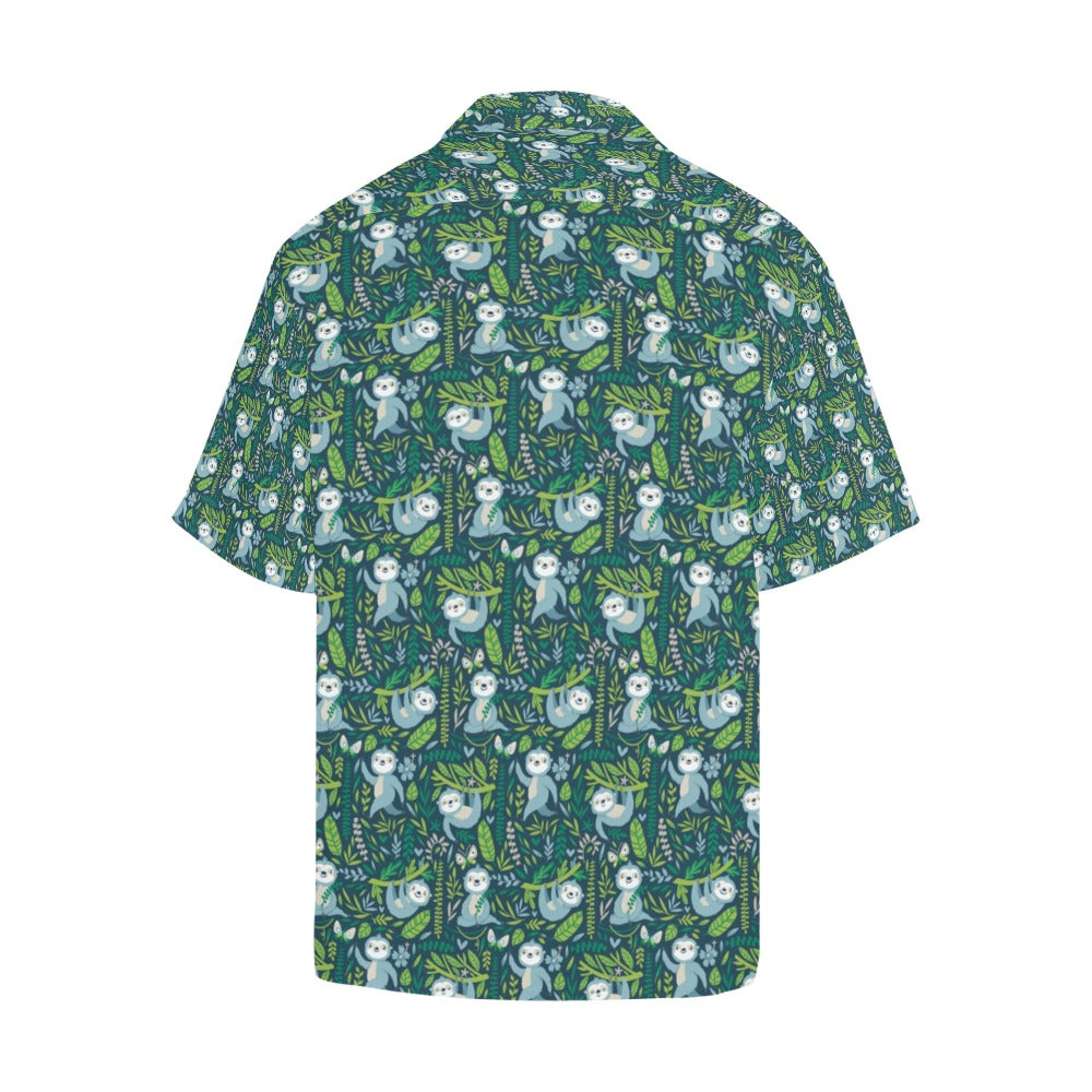 Sloth Print Design LKS304 Men's Hawaiian Shirt