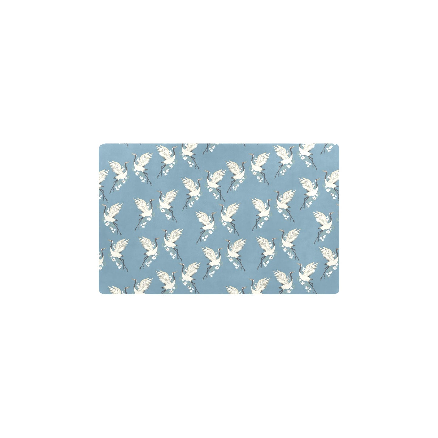 Crane Pattern Print Design 05 Kitchen Mat