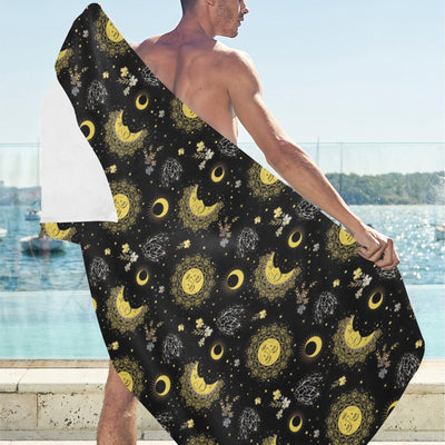 Sun Moon Print Design LKS301 Beach Towel 32" x 71"