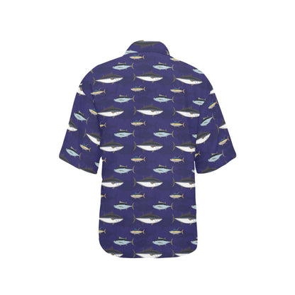 Tuna Fish Print Design LKS304 Women's Hawaiian Shirt