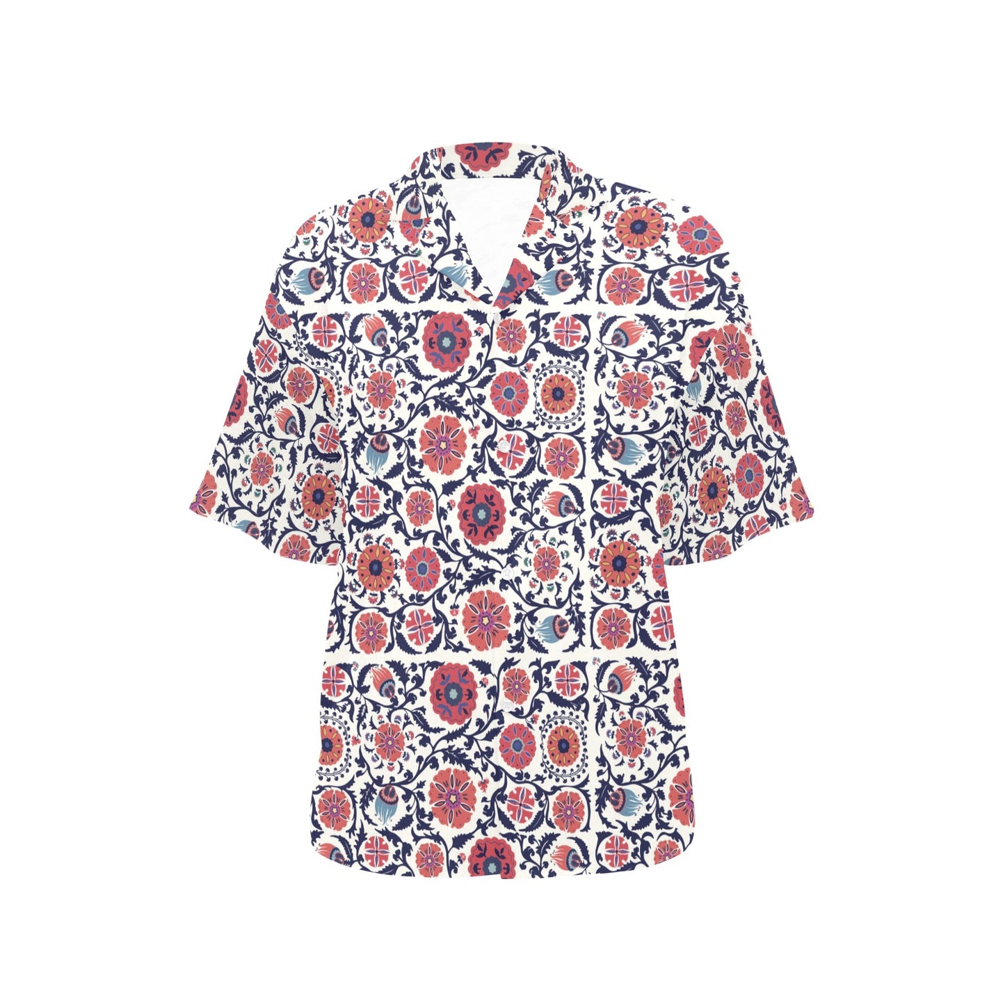 Suzani Print Design LKS304 Women's Hawaiian Shirt