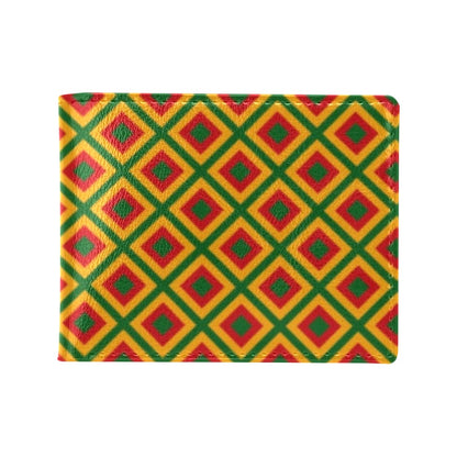 Rasta Reggae Color Cross Men's ID Card Wallet