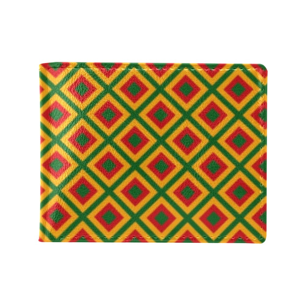 Rasta Reggae Color Cross Men's ID Card Wallet JorJune