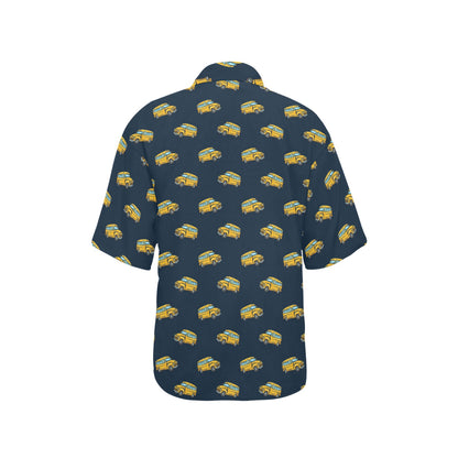 School Bus Print Design LKS304 Women's Hawaiian Shirt
