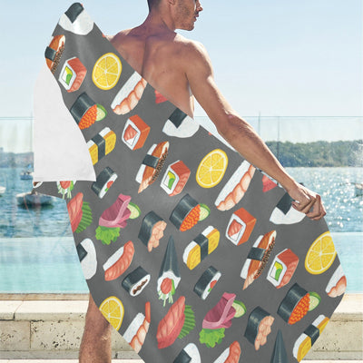 Sushi Print Design LKS302 Beach Towel 32" x 71"