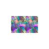 Neon Flower Tropical Palm Leaves Kitchen Mat