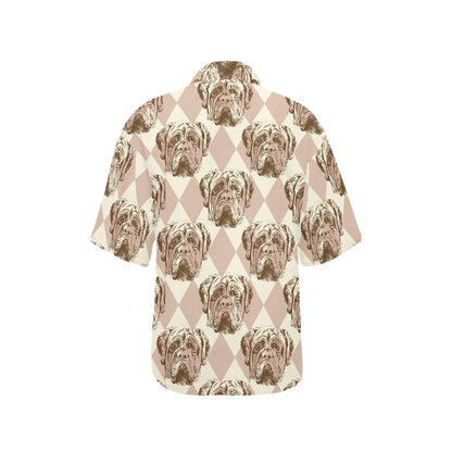 Mastiffs Pattern Print Design 01 Women's Hawaiian Shirt