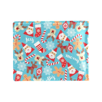 Santa Christmas Themed Print Design LKS306 Men's ID Card Wallet