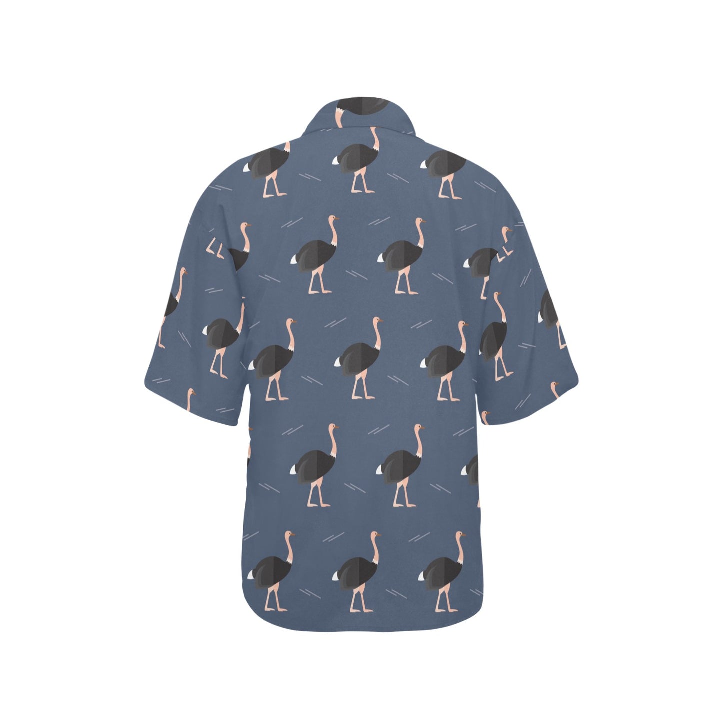 Ostrich Pattern Print Design 04 Women's Hawaiian Shirt